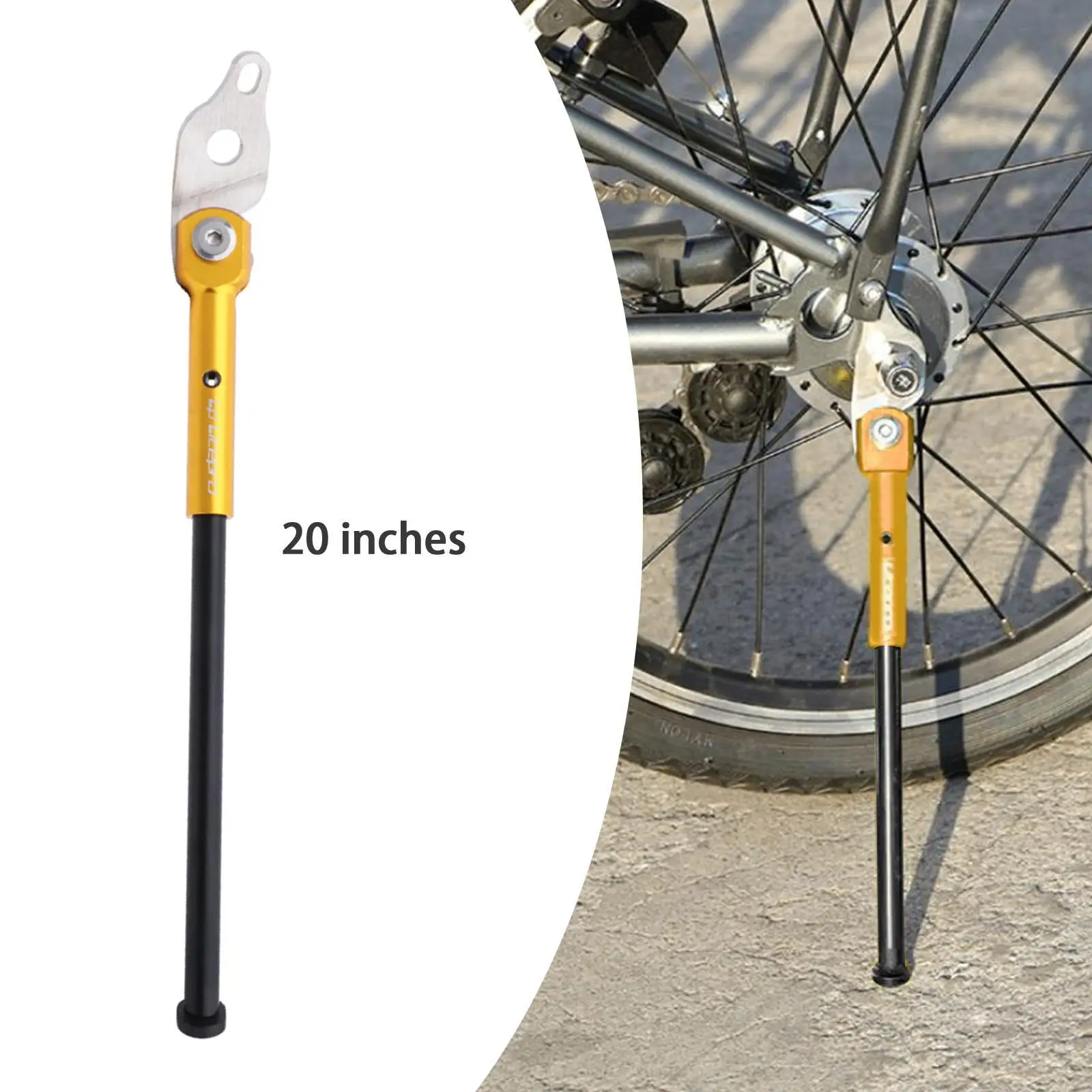 Alloy Folding Bike Kickstand, Suporte de Bicicleta, Kick Stand, Fit para Birdy Bike, 20 \