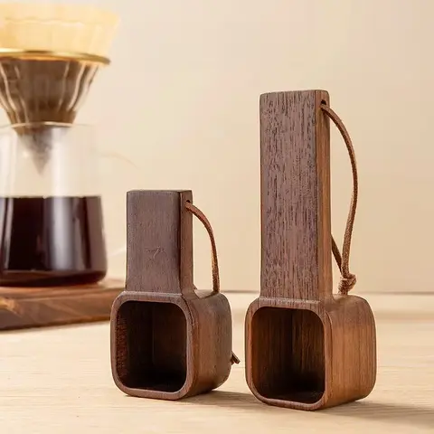Solid Wood Coffee Spoon Japanese Walnut Long Handled Short Handled Coffee Spoon
