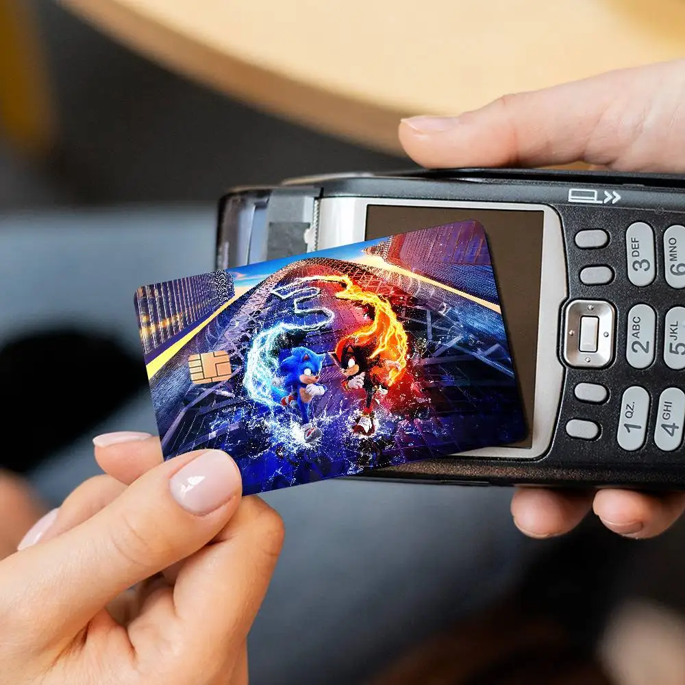 أمين H-القنفذ 2024 أنيمي الكرتون الجلد ملصقات فيلم الشريط الحال بالنسبة لبطاقة الخصم الائتمانية الكبيرة الجانب الأمامي #4