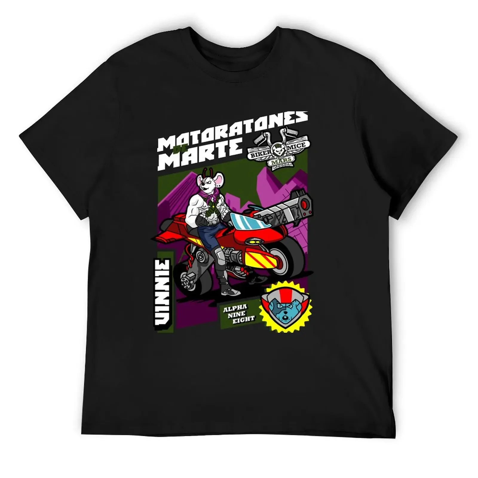 Vinnie Bikers from Mars Art - Retro Cartoon Biker Mouse T-Shirt plus sizes vintage t shirts for men graphic