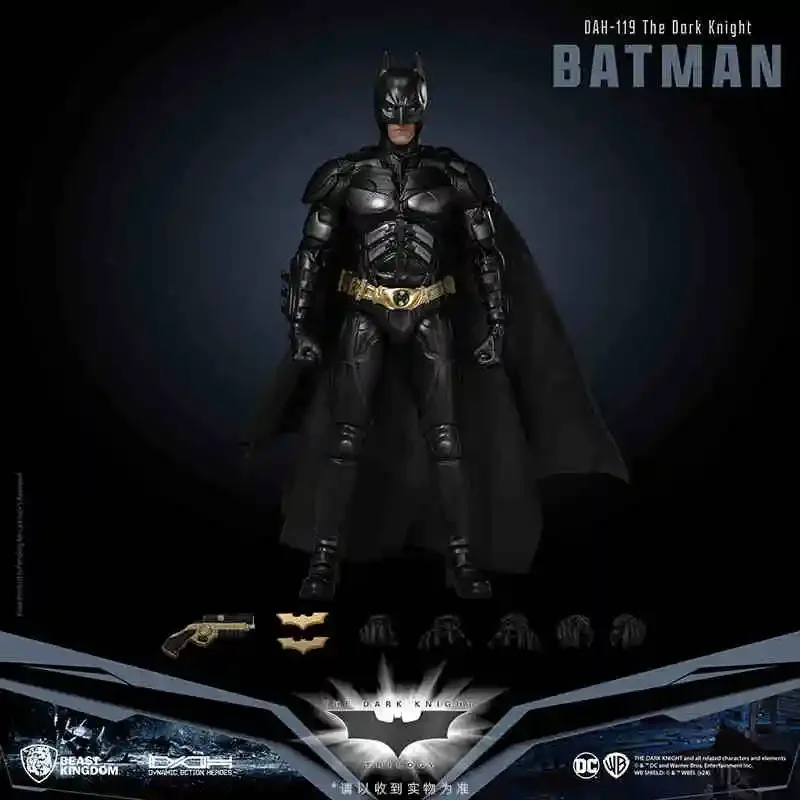 Original Beast Kingdom Batman Belketon Pattinson Big Ben Clooney Brand New Mobile Doll Action Model Collectible Figure Toy Gift