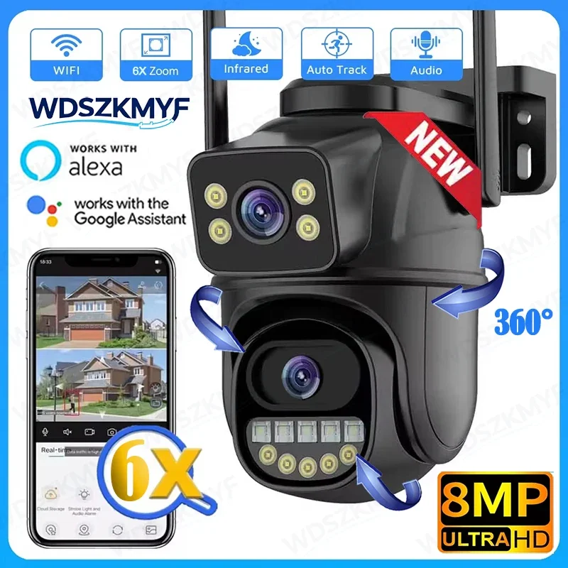 6xデジタルズーム-4k-8mp-デュアルレンズ-wifiカメラ-ip66防水-ナイトビジョン-インテリジェントアラーム-クラウドストレージ-セキュリティモニタリング