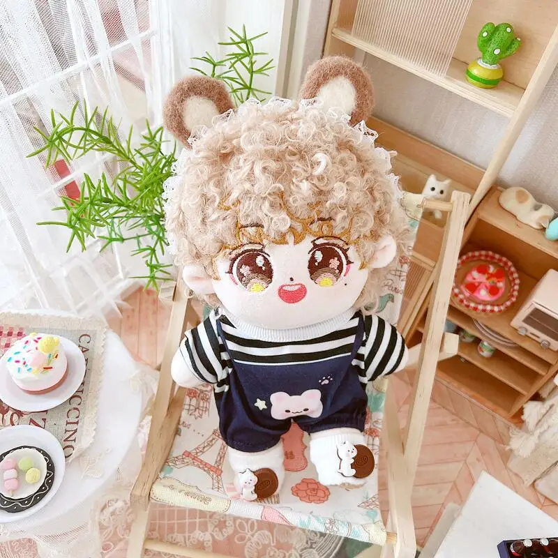 20cm Cute Idol Boy Doll Kawaii Stuffed Soft Cotton Plush Doll with Clothes for Girls Fans Collection Gifts Anime Game Periphery