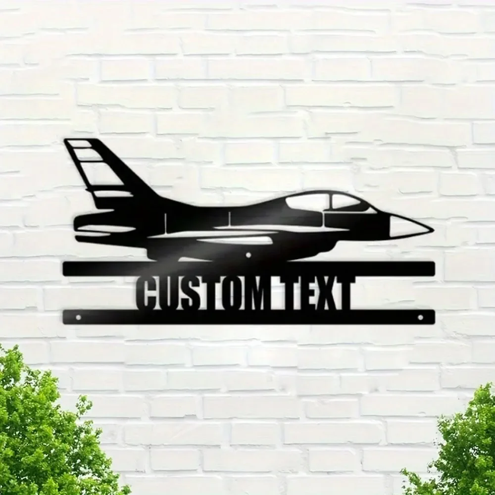 Honor Navy Pilot Vets With Glorious Fighter Jet Metal Wall Art, A Custom Name Sign,Perfect Patriotic Military Decoration At Home