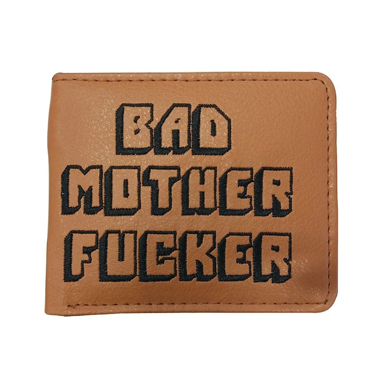 Lowbrow Novel Embroidered Wallet Alternative Personality Rebellious Movie BMF Embossed Wallet Teenage Trendy Money Clip