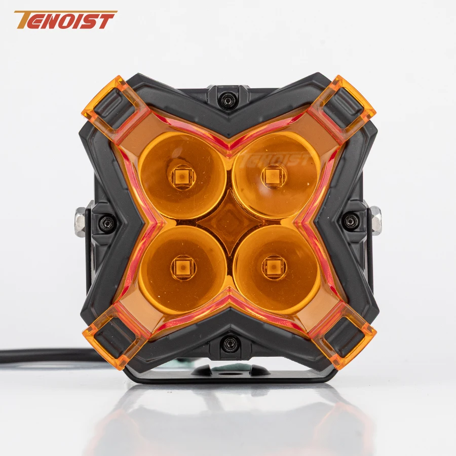 

4 Inch White Yellow Spot LED Work Driving Head Fog Light With White Halo for Motorcycle Truck Car SUV Offroad ATV UTV BUS 12-80V