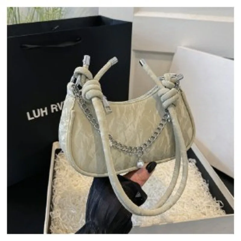 حقيبة كتف للنساء حقيبة كروس أنيقة وبسيطة تحت الإبط حقيبة متعددة الاستخدامات للنساء والفتيات