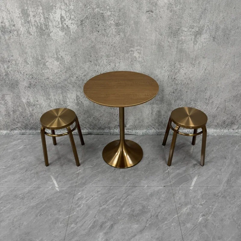 Stainless Steel Commercial Dining Set Table Chairs for Restaurants Cafs Coffee Shops Outdoor Use Modern Eco-Friendly Durable