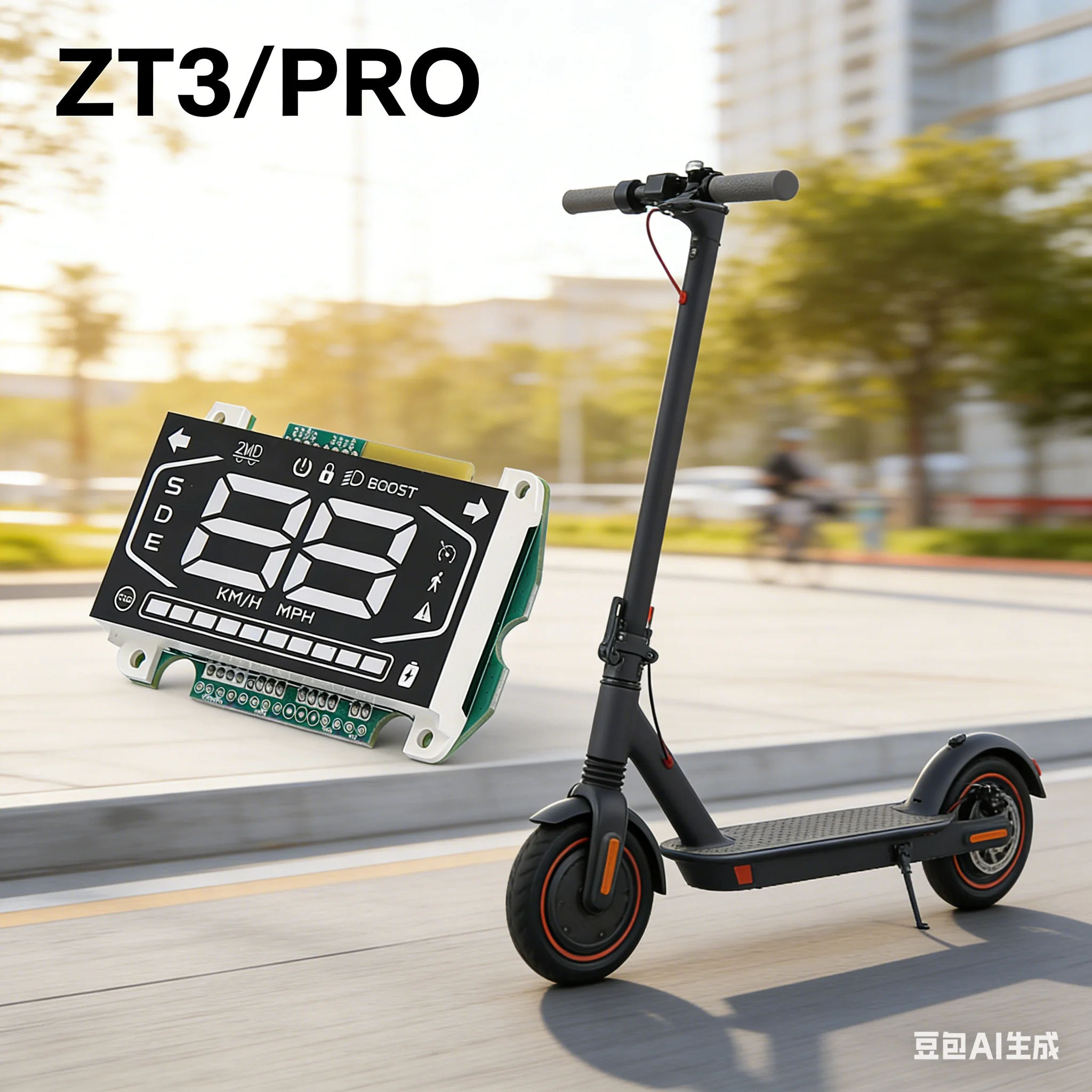 

Панель управления для электросамоката Ninebot ZT3/PRO: беспроводной цифровой дисплей, скорость 32/40 км/ч, аксессуары для самокатов