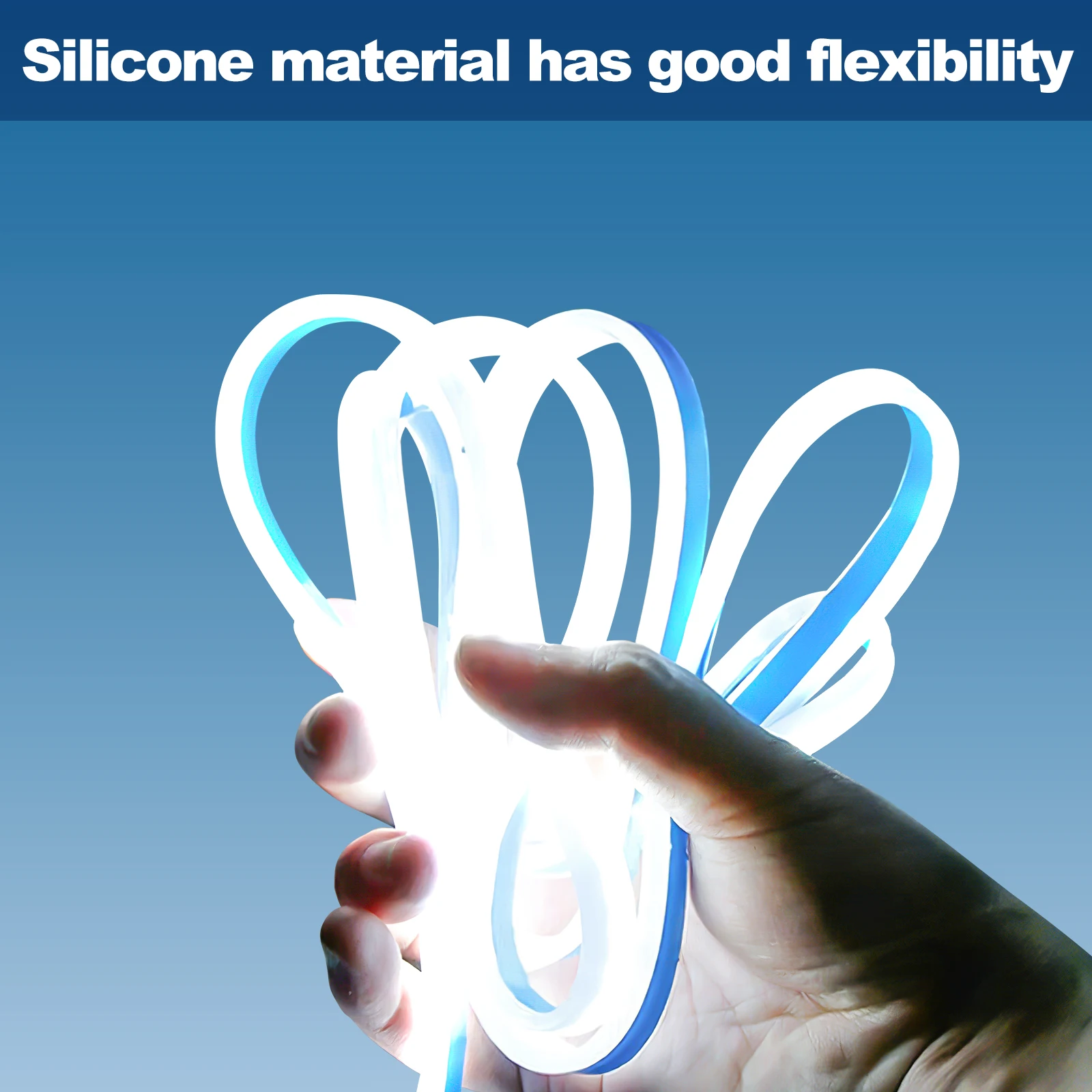 

Silicone LED Car Hood Light Strip Night Premium Quality Flexible Shape Easy Installation Engine Gap