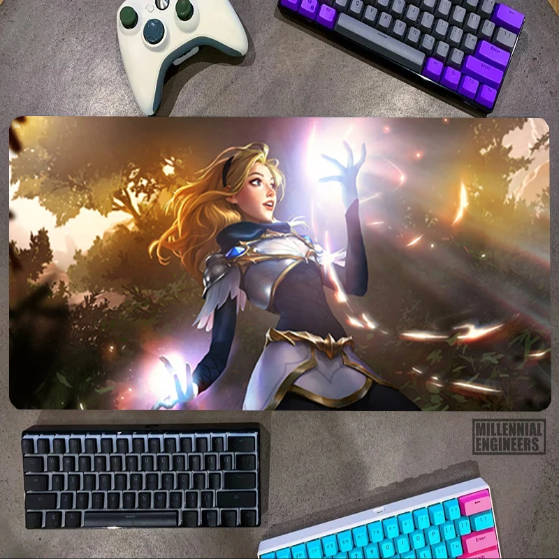 

League of Legends Lux Mouse Pad Keyboard Premium Mousepad Desk Mat Gaming Mats Office Accessories Big Mousepepad Gamer Extended