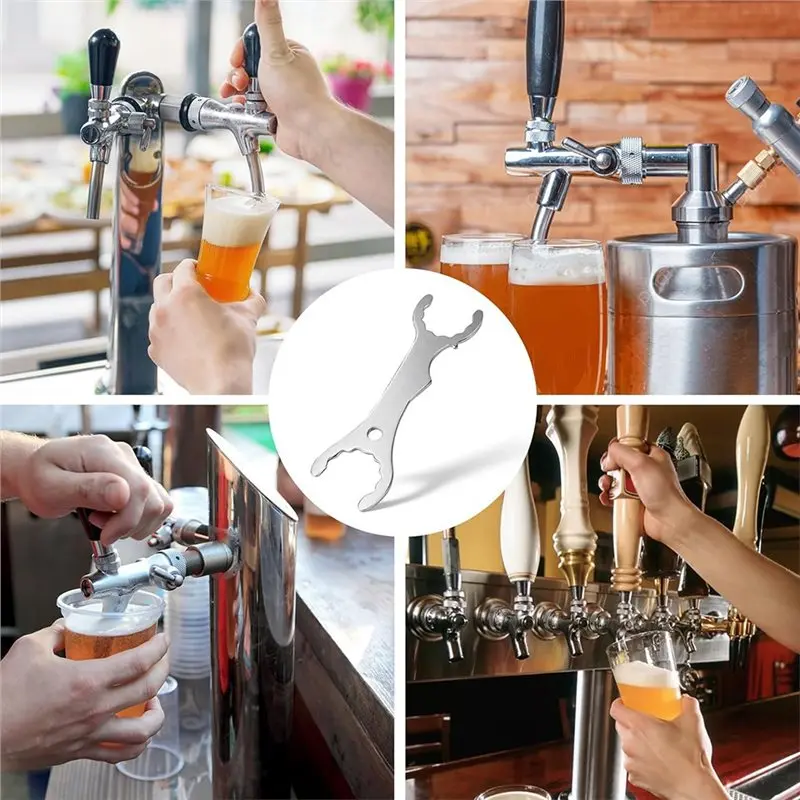 ประแจก๊อกเบียร์ B-Est 2 ชิ้น สำหรับก๊อกเบียร์สด, ประแจก๊อกเบียร์แบบถัง, ประแจก๊อกเบียร์, เครื่องมือก๊อกเบียร์