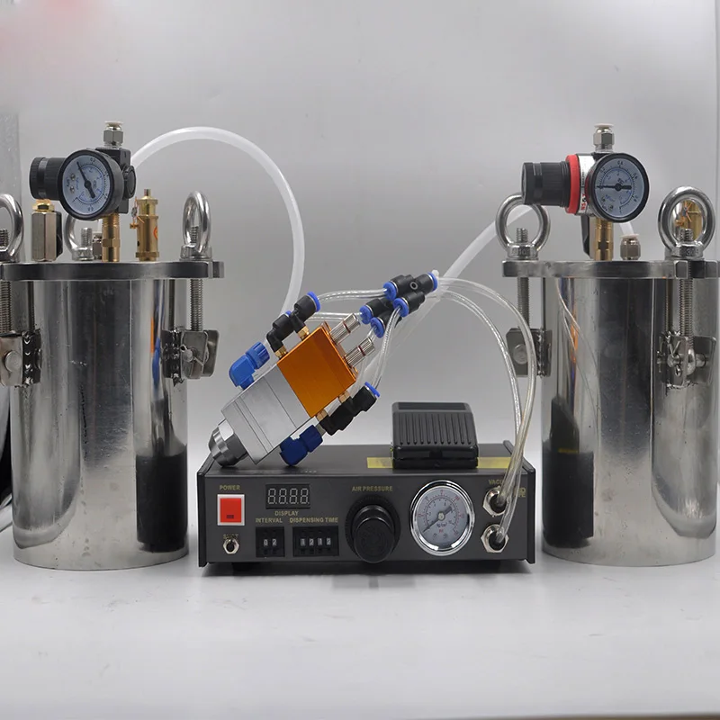 Machine de remplissage automatique en acier inoxydable, double distributeur de liquide, baril à pression, barils en acier au carbone, AB, 5L, MY-2000
