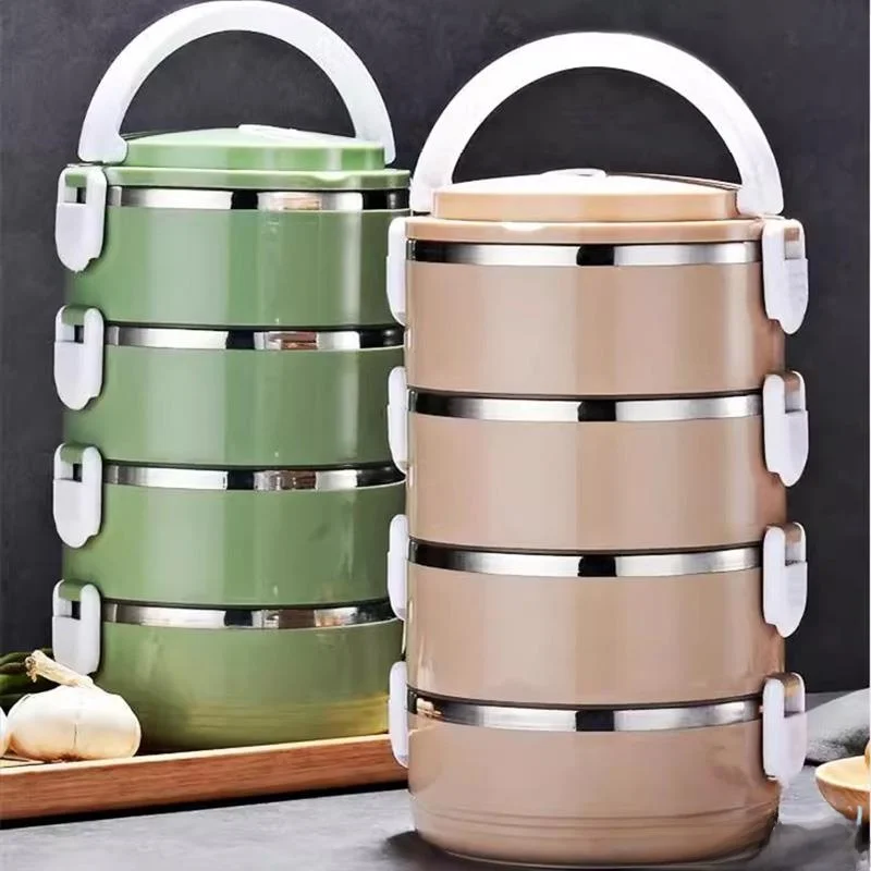 

Portable Insulated Multi-layer Lunch Box Sed Meal Container for Students Office Workers Simple Design Stainl Steel Inner