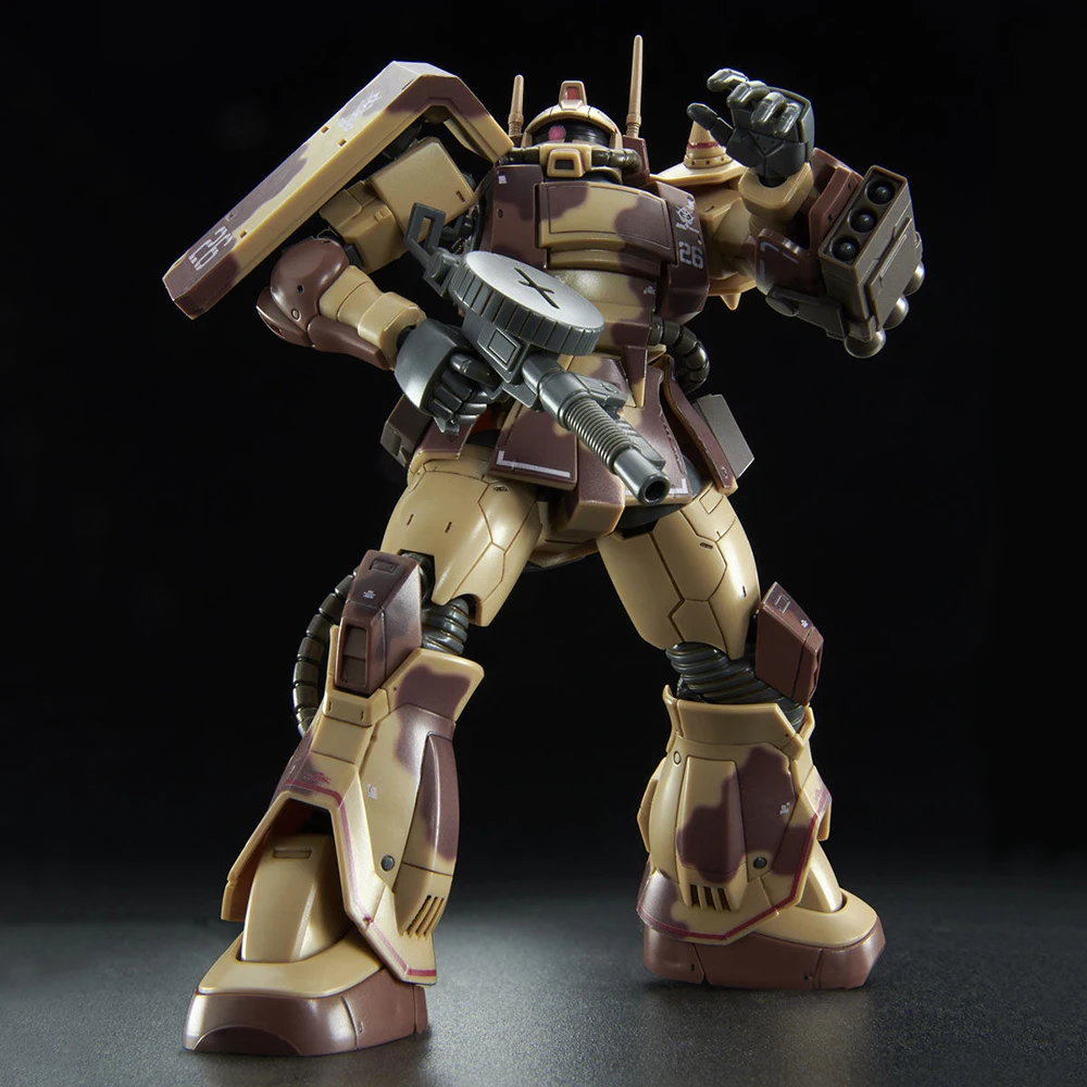 [متوفر] بانداي HG Gundam The Origin MS-06D Zaku Desert Type (هوائي مزدوج) 1/144 PB ألعاب نموذج روبوت تجميع حصري