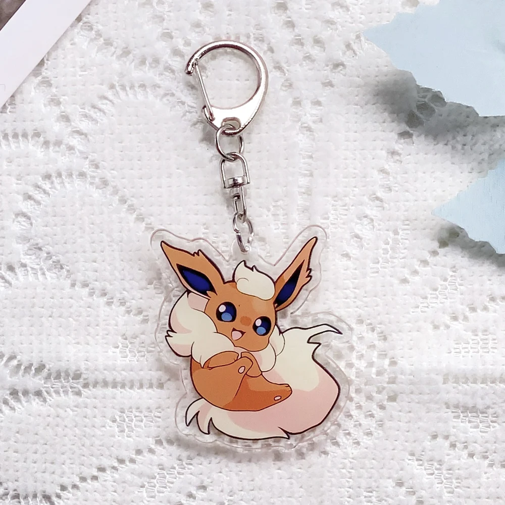 1/9PCS Anime Characters Pokémon Acrylic Keychain Accessories Cute​ Keyrings Friends Gifts Cartoon​ Bag Charms Backpack Pendant image 5