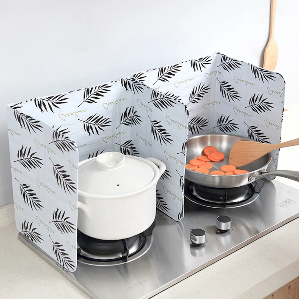 2PCS Aluminum Foil Board Splatter Screen Grease Guard Stove Shield Kitchen Tool Oil Proof Protect Wall Countertop
