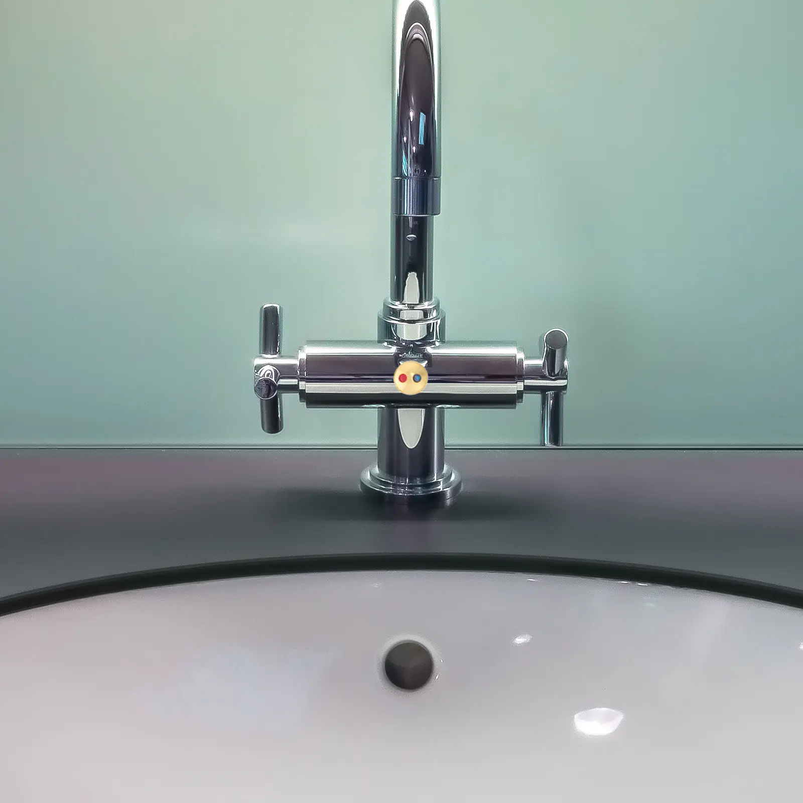 

30Pcs Faucet Handle Covers Cold Hot Sign 0.8cm Red Temperature Indicators Faucet Hole Plug Sink Tap Cover for Kitchen