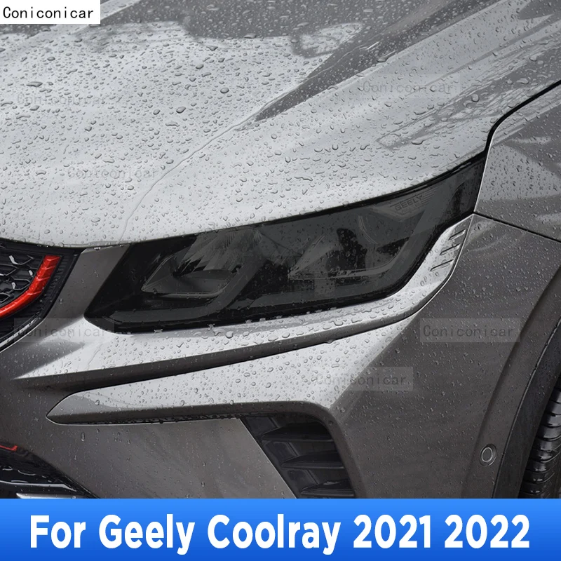 

For Geely Coolray 2022 2021 Car Exterior Headlight Anti-scratch Front Lamp Tint TPU Protective Film Cover Repair Accessories