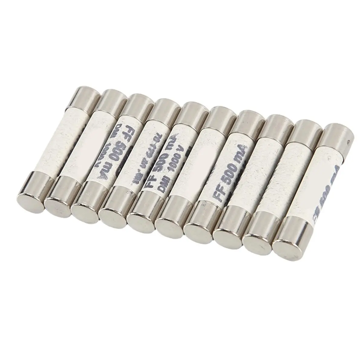 A003 1000V 500MA 10Pcs 6.3X32mm Multifunctional Convenient Portable Practical White Ceramic Fuse for Multimeter