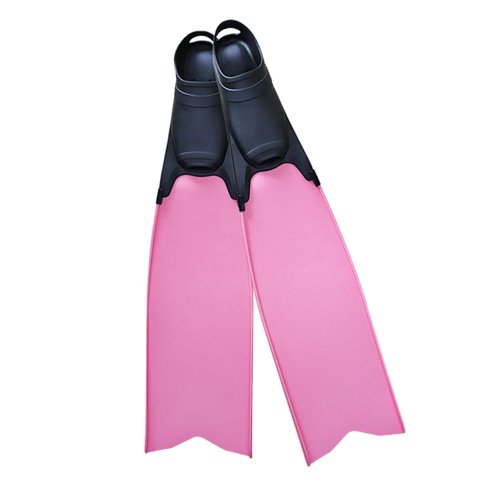Vollständige Tauchflossen, professionelle Schnorchelflossen, Strandschuhe mit langen Flossenblättern für Freitauchen, Speerfischen, Freitauchflossen – Detail 11