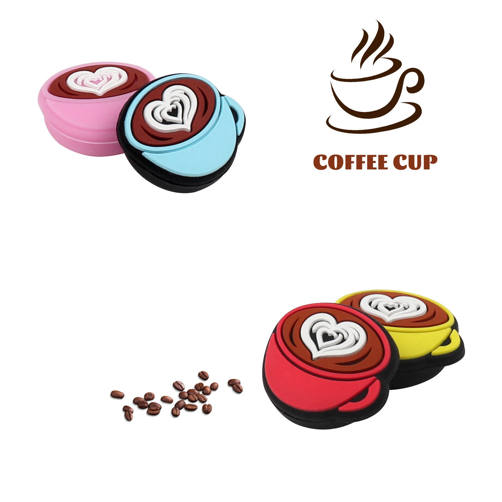 Creative Coffee Cup Thumb Stick Grip Cap Joystick Cover For Switch Oled NS Lite Joy-con Silicone Soft Thumbstick Case Protector