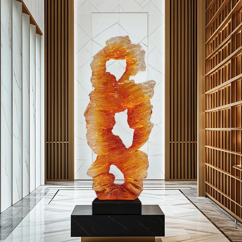 Modern abstract transparent resin, crafts eco-friendly coral-shaped soft decoration, office ornaments or home model rooms