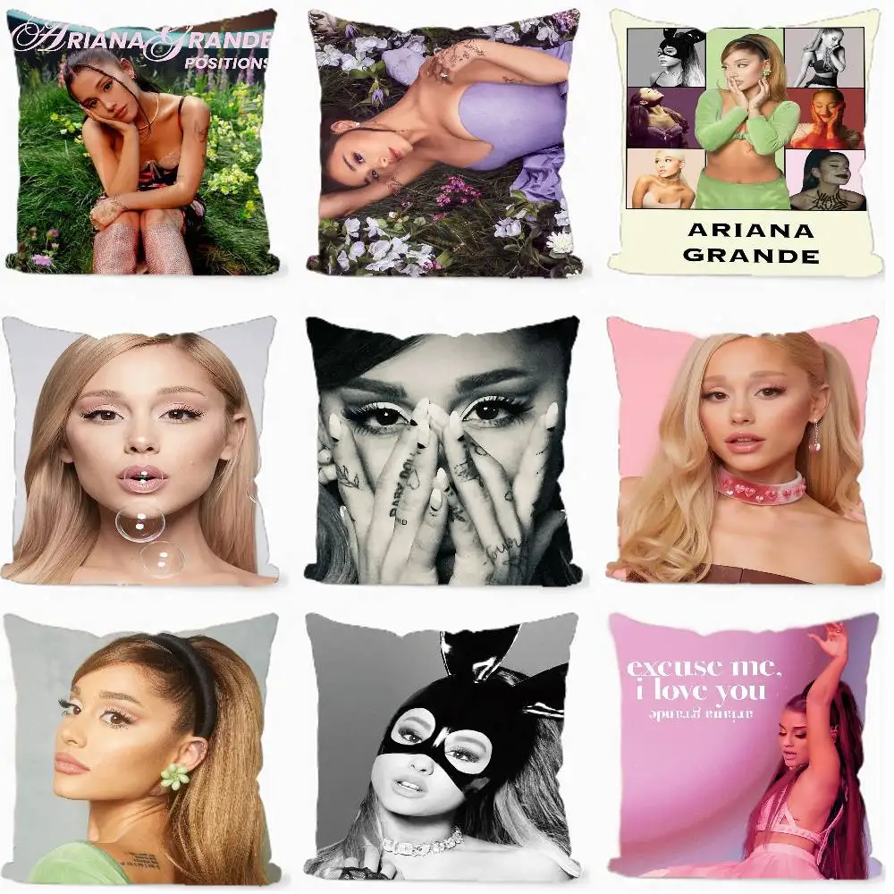 1PC Famous Singer Ariana Grande Cushion Cover Inches Farmhouse Decor Home Throw Pillow Covers for Couch Decorations