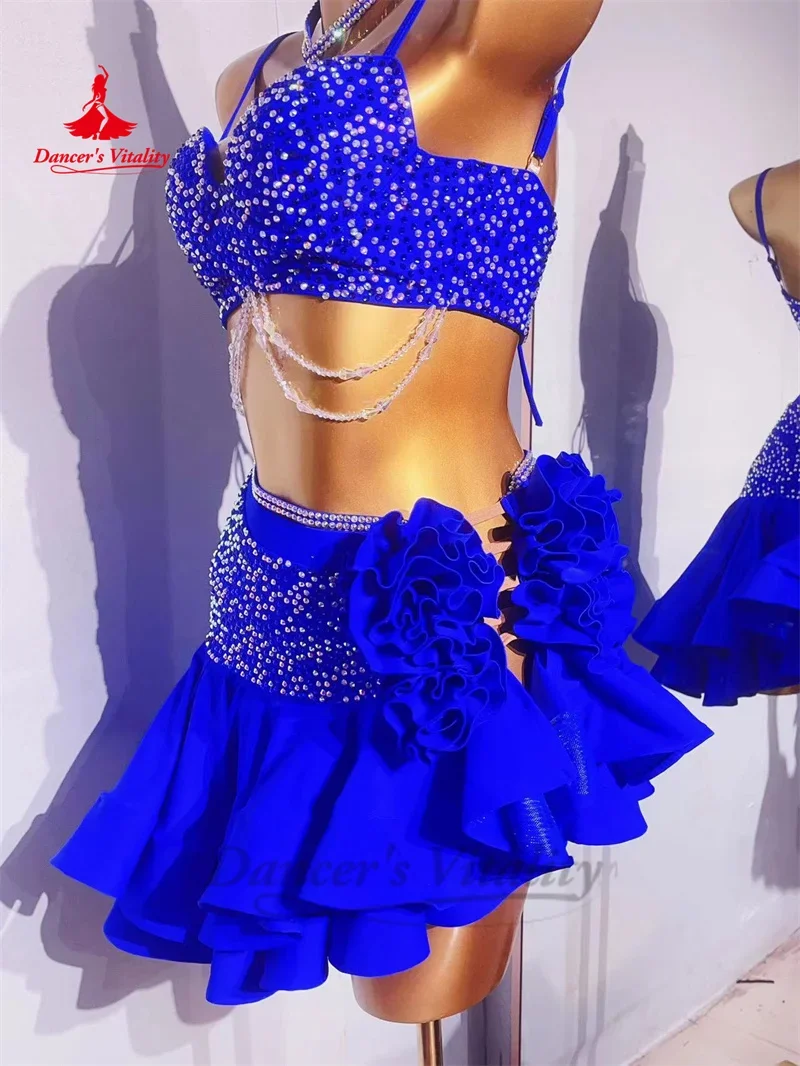 Latin Dance Dress for Women Customsized Rumba Chacha Tango Performance Competiton Costume Adult Child Latin Dancing dresses