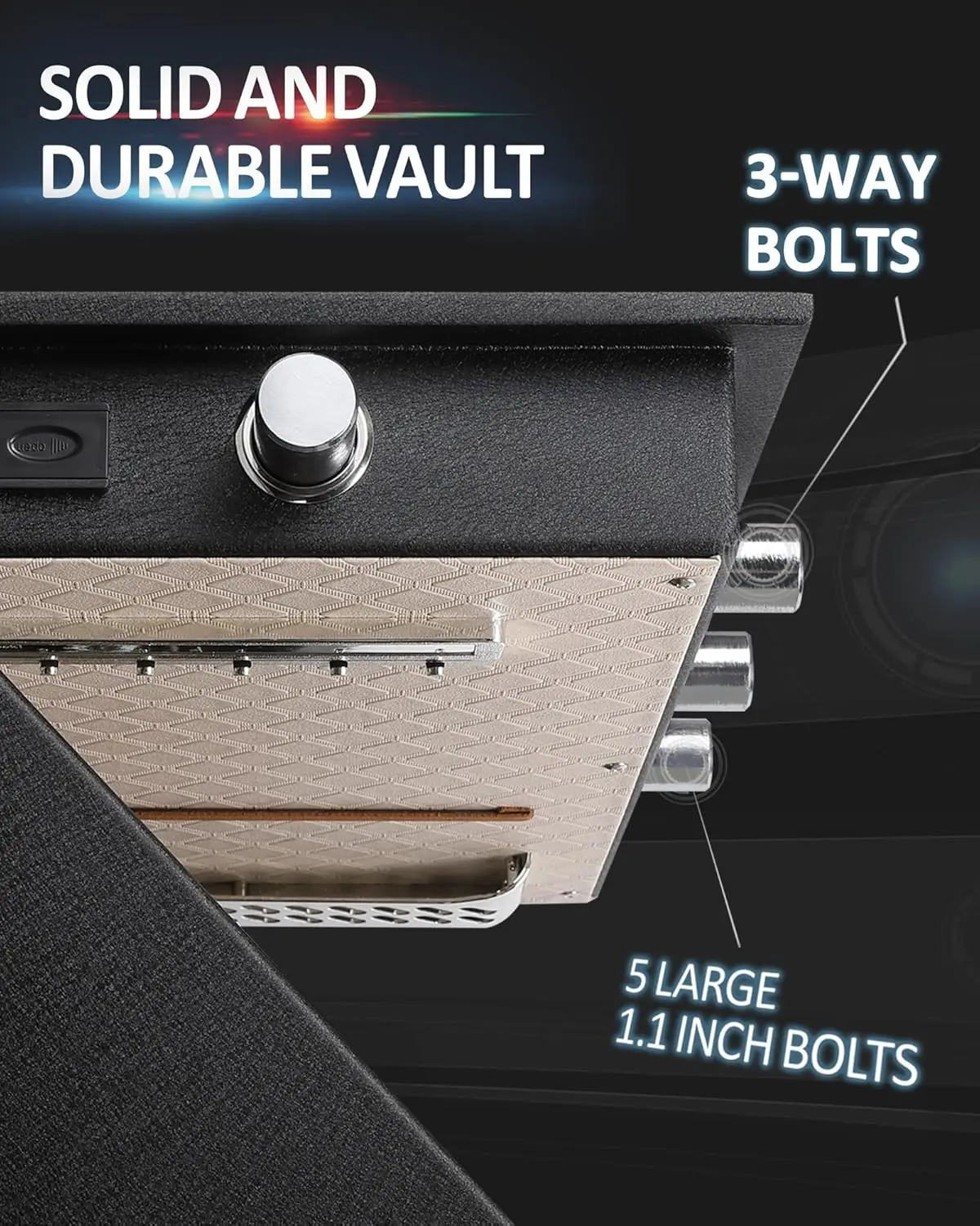 Grande coffre-fort, coffre-fort domestique à 4.2 pieds cubes avec coffre-fort étanche ignifuge, grand coffre-fort de 27.6 pouces avec clavier électronique