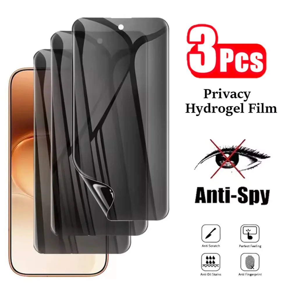 3Pcs Privacy Hydrogel Film For Huawei Mate 20 30 40 50 Pro Lite For Huawei P20 P30 P40 Lite P50 Pro Anti-Spy Screen Protector