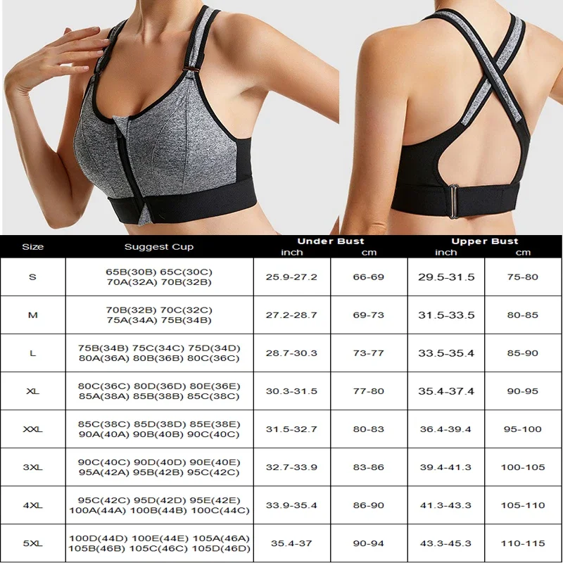 Aiithuug Sexy Zip Front Closure Strappy Criss Cross Yoga Bra Women\'s Padded Shockproof Gathered Seamless Wireless Sport Gym Bras