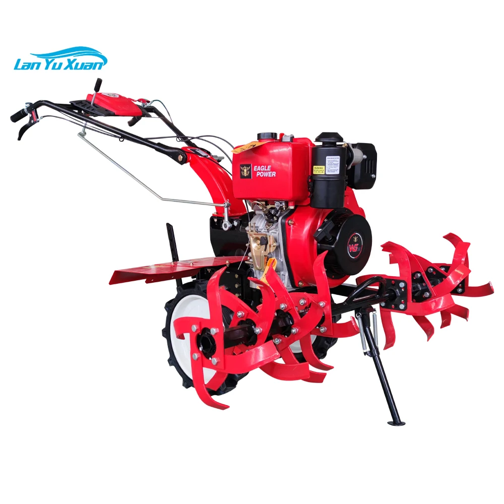 

EAGLE POWER brand new/Mini Land Cultivation Machine Farm Motocultor Power Tiller Two Wheel Walking Hand Tractor