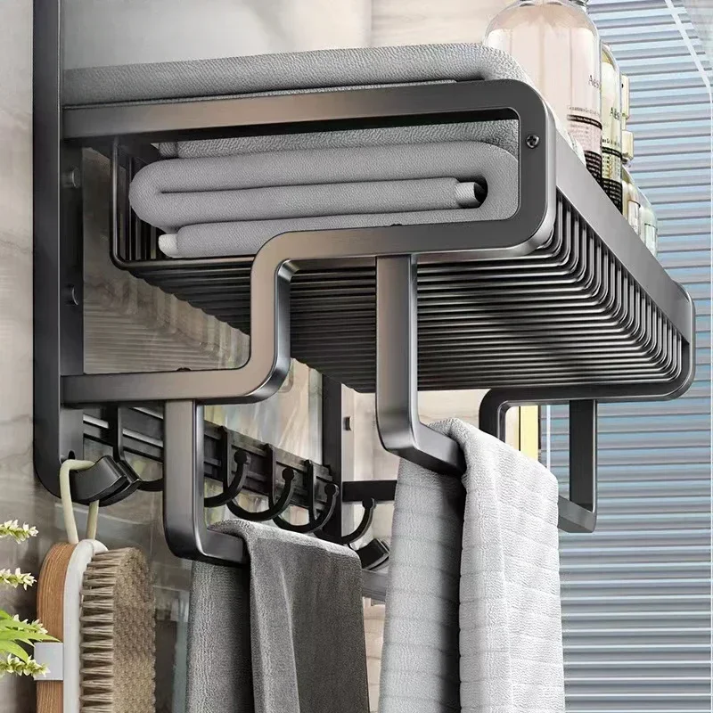 A Toilet towel rack No punching Bathroom rack Wall mounted