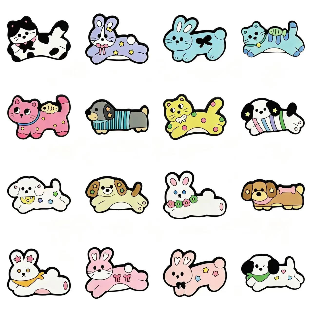 16-100pcs Cute Dachshund Dog Shoe Charms For Sandals,Shoe Decoration Accessories Shoe Pins Great Gift For Men Women