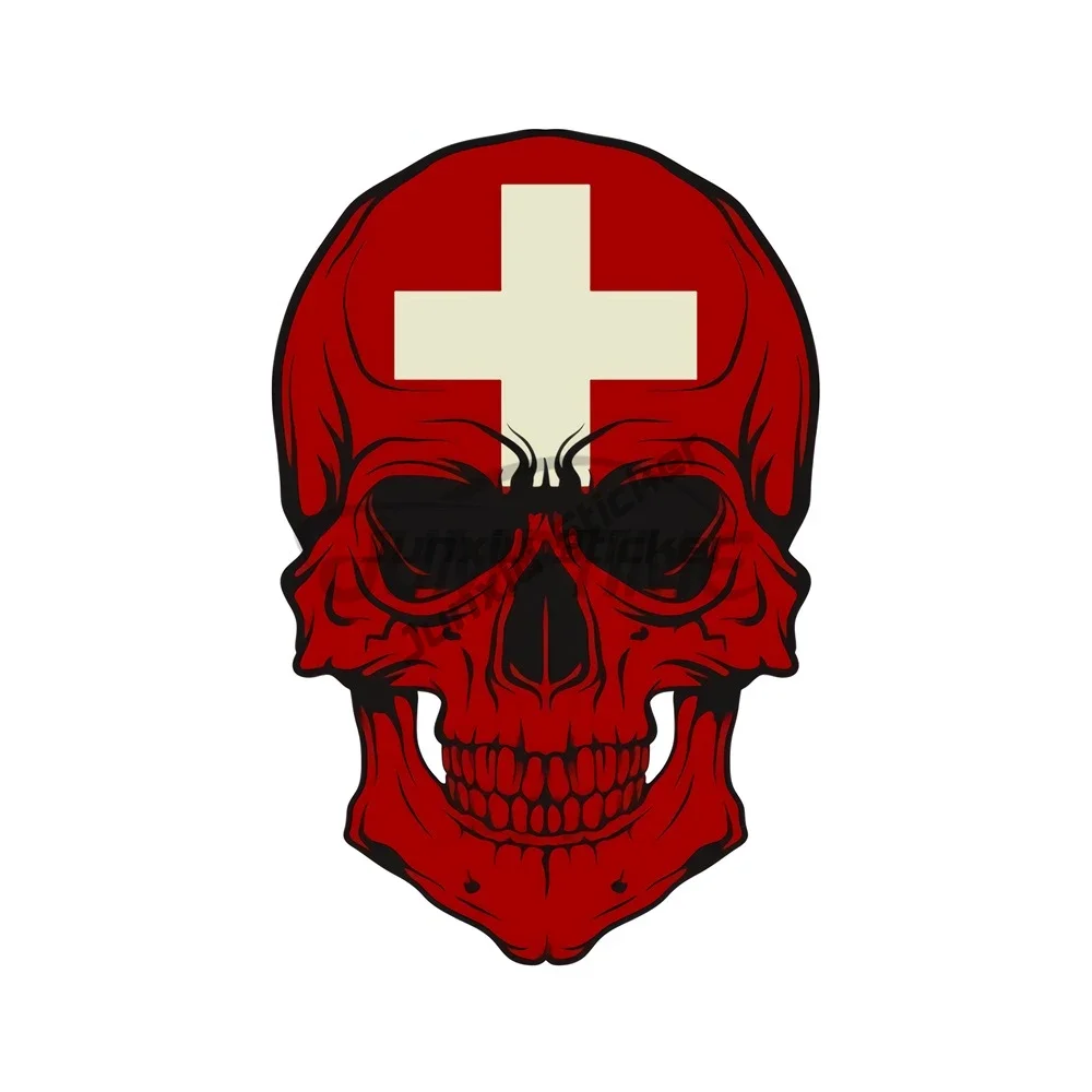 Switzerland flag map Badge Sticker for Decorate Laptop Fridge Car Window Glass Camper Table helmet wall helmet covered scratch