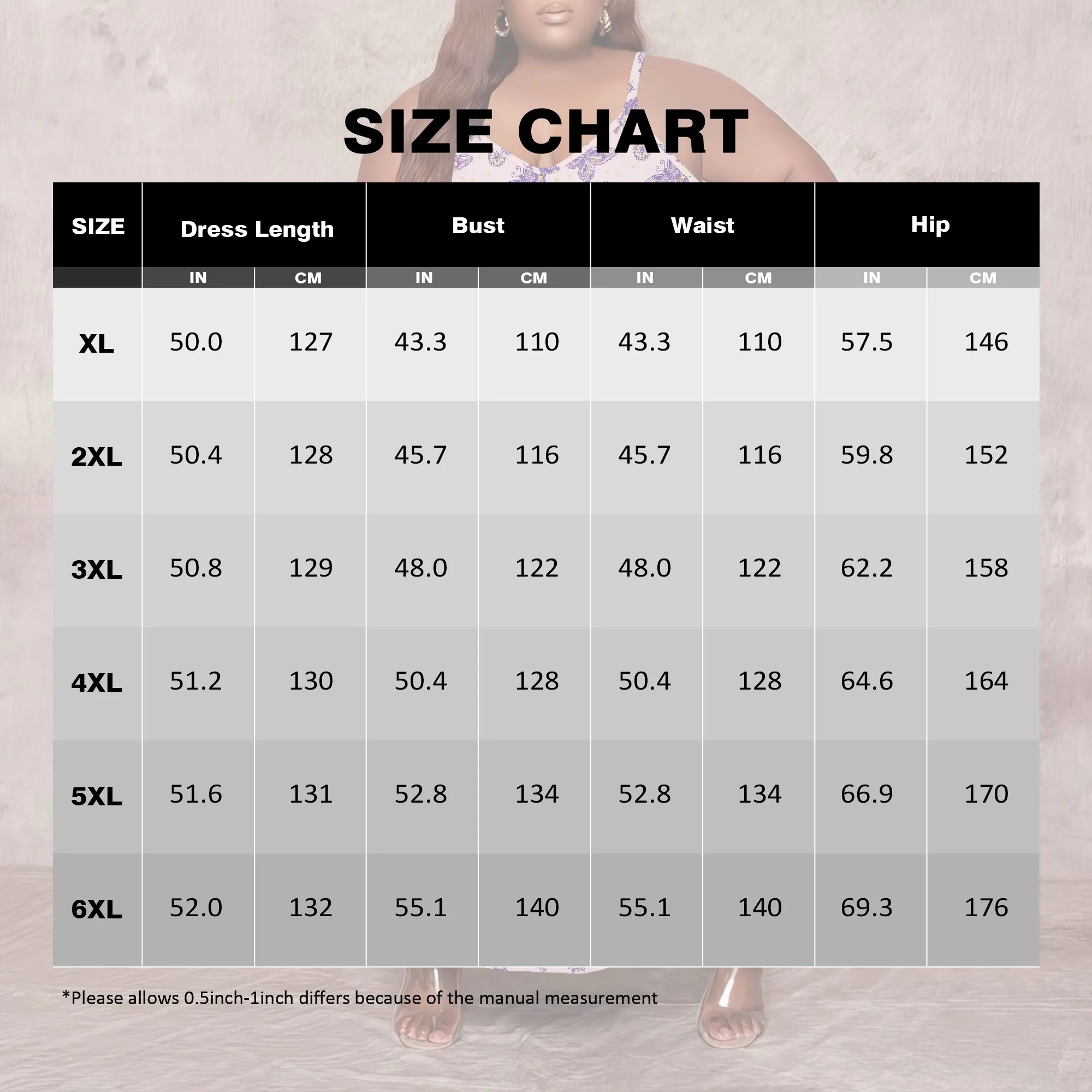 여성용 플러스 사이즈 드레스 포켓이 있는 루즈한 홀터 맥시 드레스 통기성 캐주얼 나비 프린트 XL-6XL
