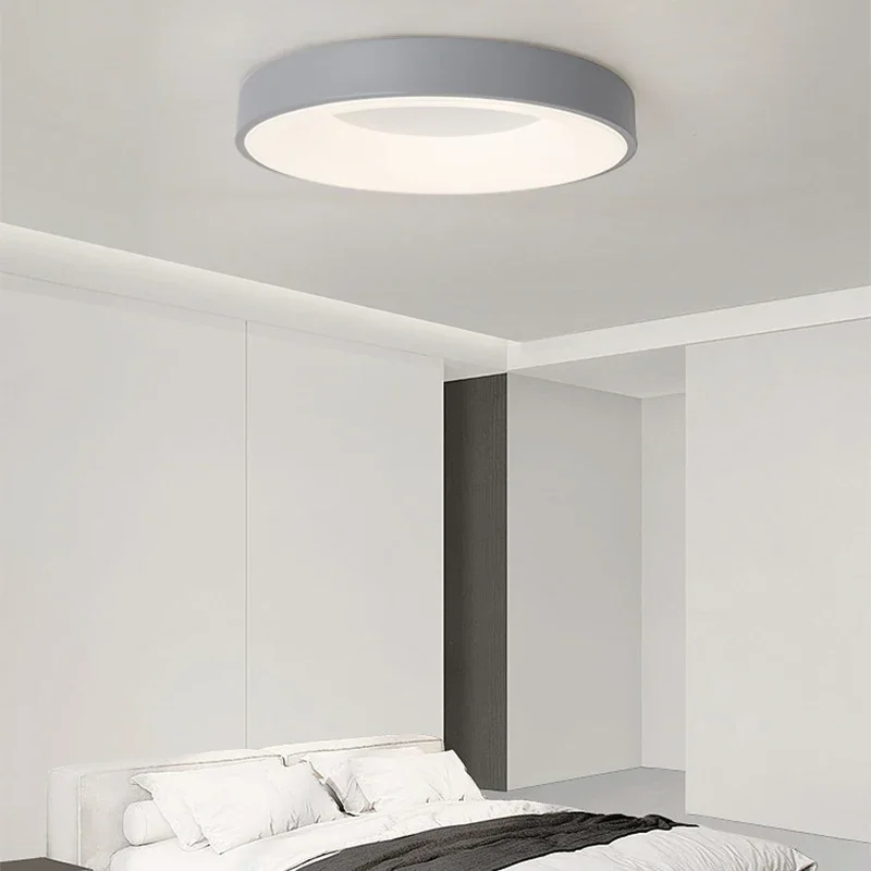 Plafonnier LED Macaron au Design Nordique Moderne, Luminaire Décoratif d'Nik, Idéal pour une Chambre à Coucher, un Salon, une Salle à Manger ou un Couloir