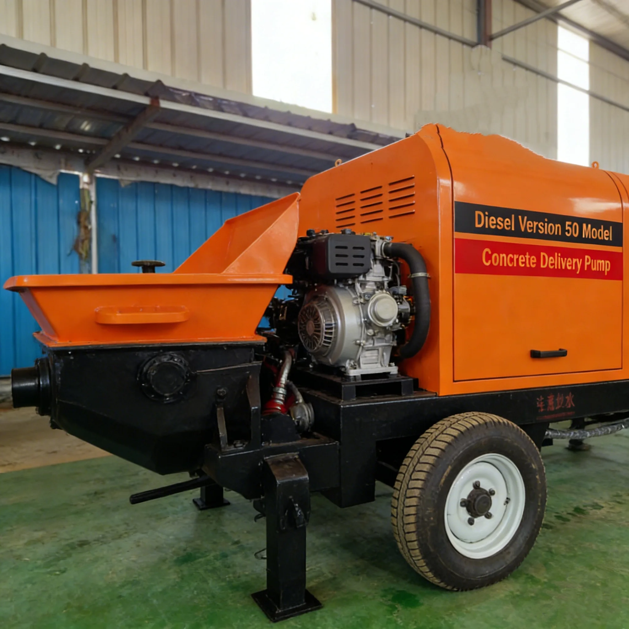 

High-Efficiency 8M/H Concrete Pump with Engine 20M Vertical & 40M Horizontal Convey