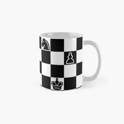 Chess Classic  Mug Handle Round Gifts Design Printed Drinkware Picture Cup Image Photo Simple Tea Coffee