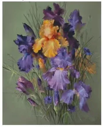 

Набор для шитья с цветком «Аромат ириса», 16CT 14CT, наборы для вышивки крестом без печати, художественная вышивка, сделай сам, рукоделие ручной работы, домашний декор