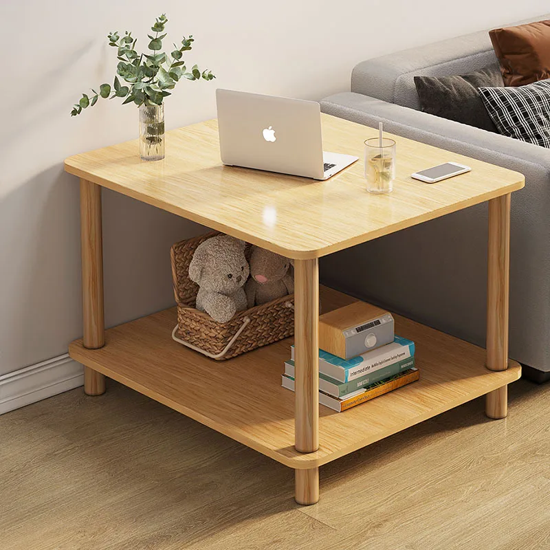 

HM23 Side table for home living room modern simple double-layer furniture small coffee table small apartment sofa side bedside