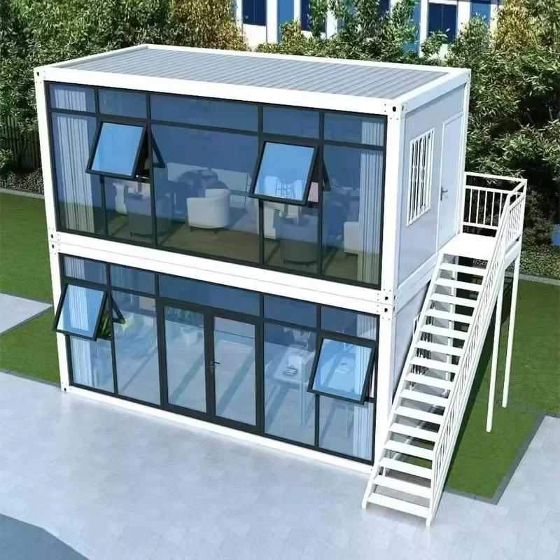 Luxurious Customizable Glass Modular Container Hotel Prefabricated Container House