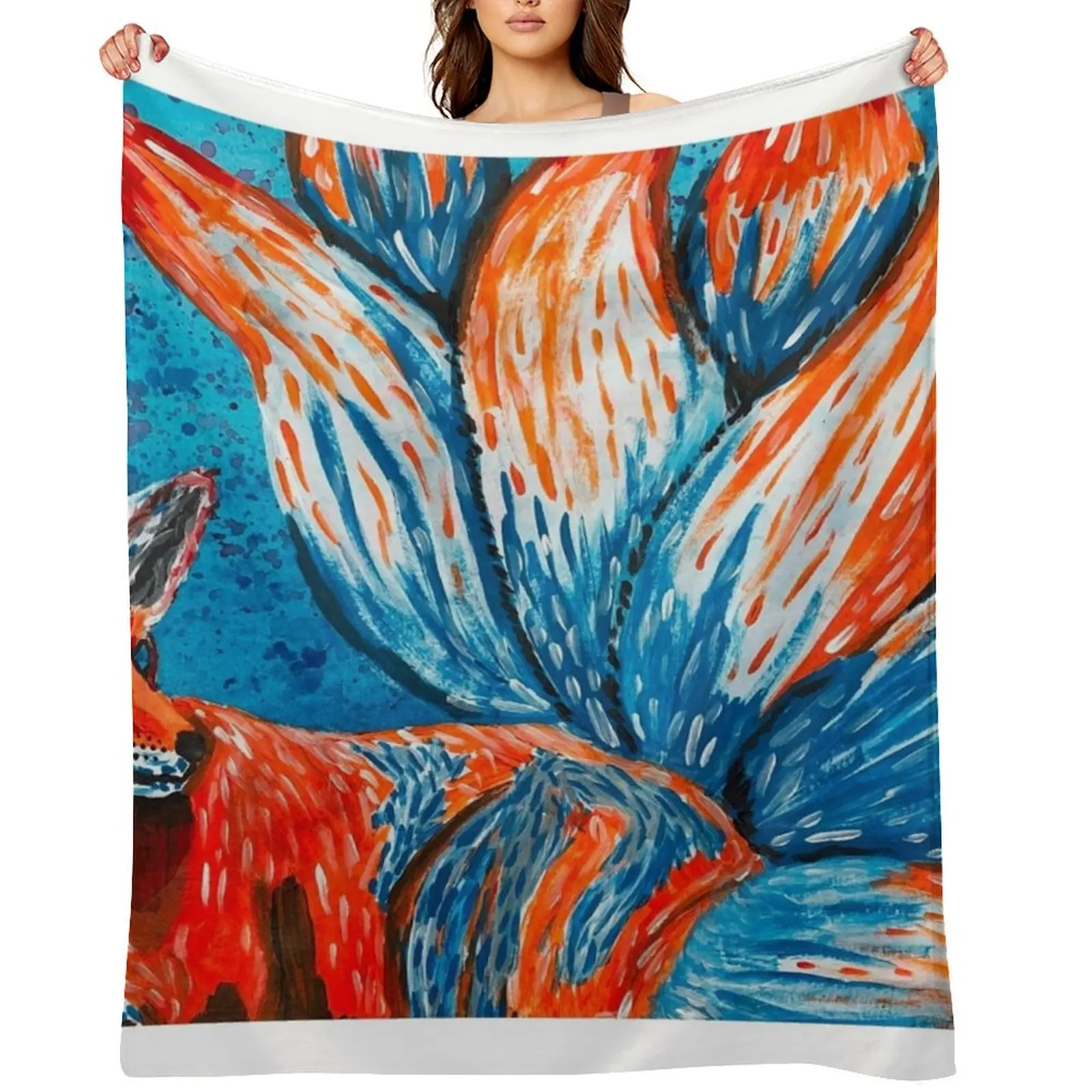 

Nine-Tailed Fox Throw Blanket Luxury St Sofa Throw Blankets For Bed decorative Blankets