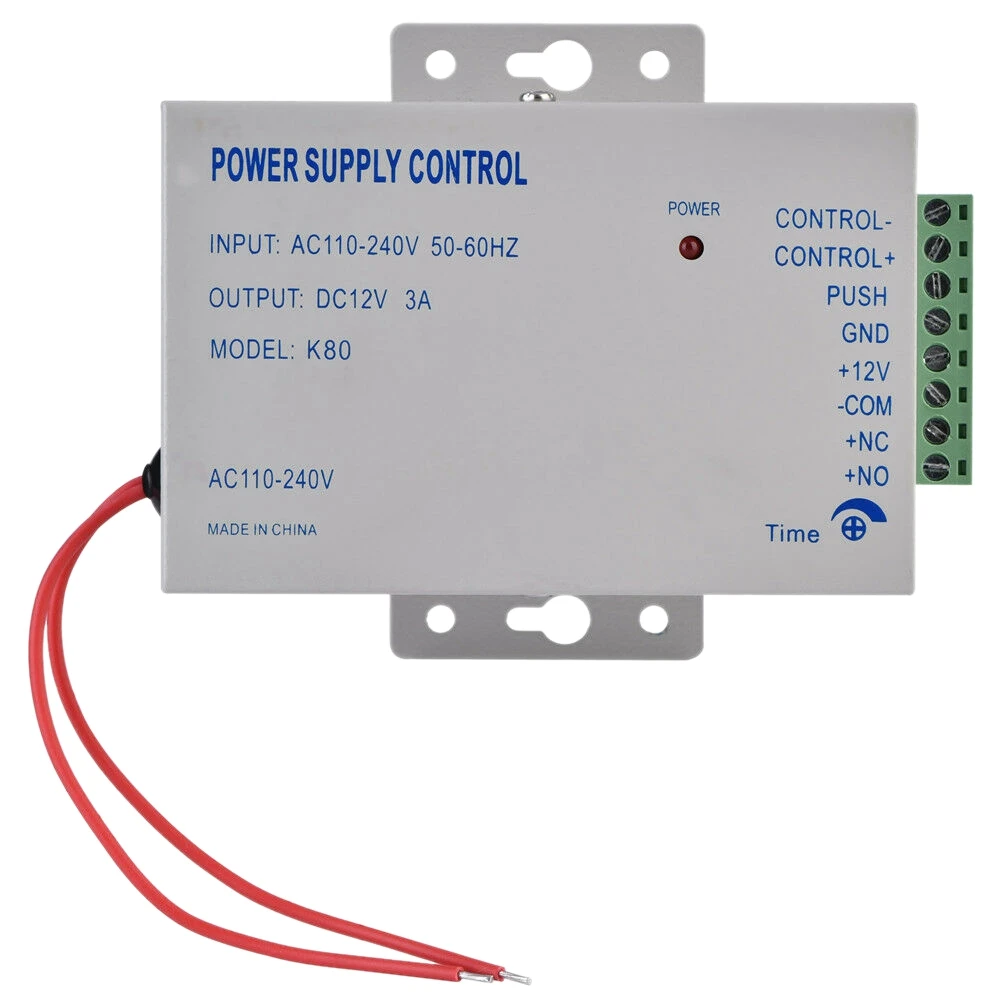 K80 문짝 액세스 시스템, 전력 공급 제어, DC 12V 3A 미니어처 전원, 전기 잠금 전원, 액세스 제어 시스템