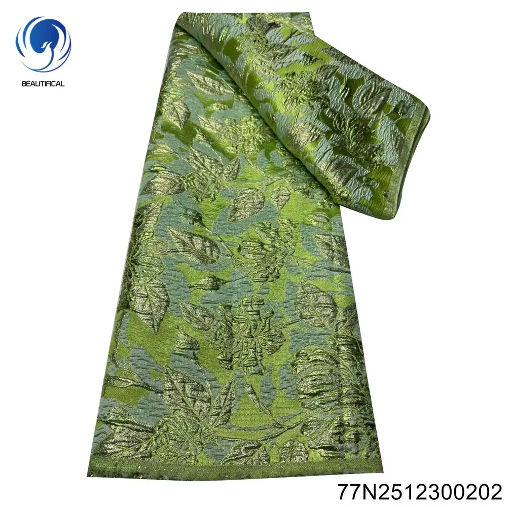 

2026 Новый стиль, модное ретро-французское африканское жаккардовое кружево, элегантное и удобное банкетное платье 77N25123002