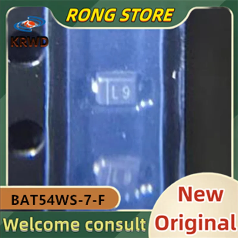 100PCS L9 New Original BAT54WS-7-F BAT54WS 30V/100MA SOD323