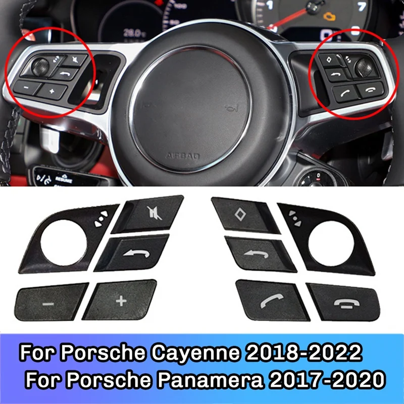 For Porsche Cayenne 18-22 For Porsche Panamera 17-20 Car Steering Wheel Multifunction Volume&Phone Switch Button