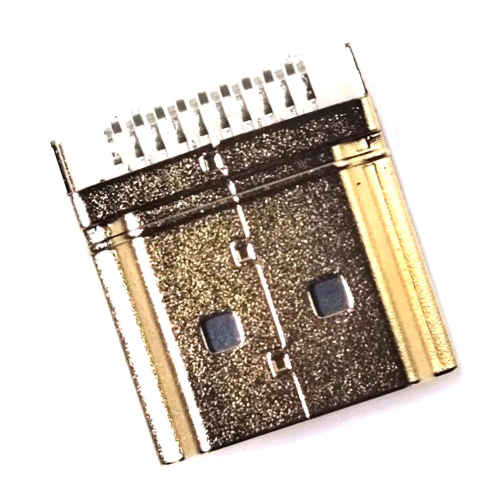 New Hot 10PCS HDMI male jack/plug connector 19pin 19P 1.6MM 180 degree gold plated hd 19 pin length L12.6mm