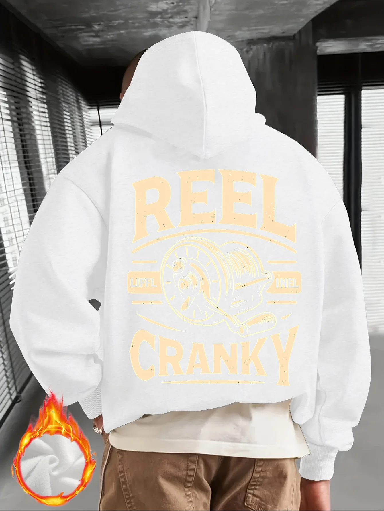 Herren Sport Hip-Hop Hoodie, Vintage Angelrolle Grafik Streetwear, Russische Größe Fleece Pullover Sweatshirt für Männer – Detail 3